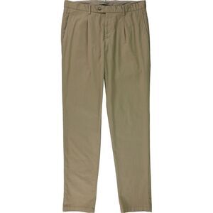 0909 Mens Solid Stretch Casual Trouser Pants, Beige, NWT